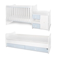 Bed MiniMAX NEW white+baby blue Variant B /teen bed; baby bed&cupboard/ *The bed can be used by two children at the same time